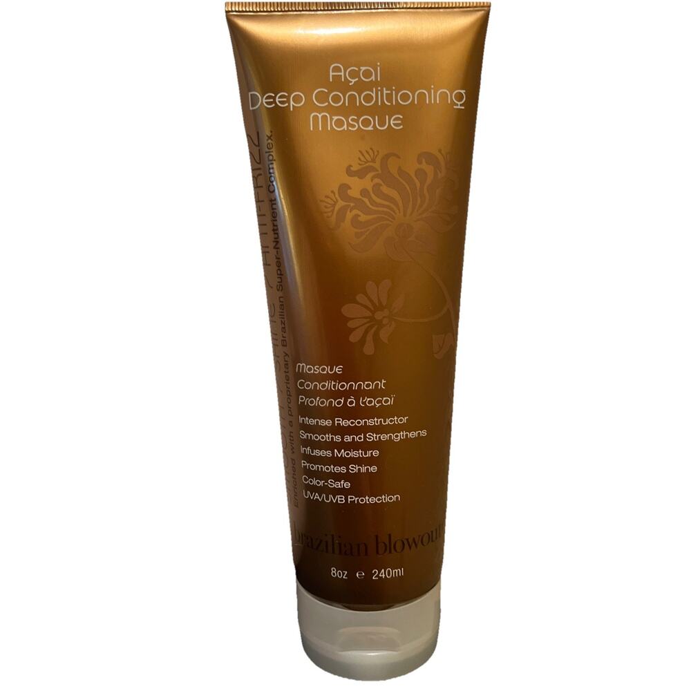 Brazilian Blowout Açaí Deep Condition Masque Original Formula New Anti-Frizz 8oz